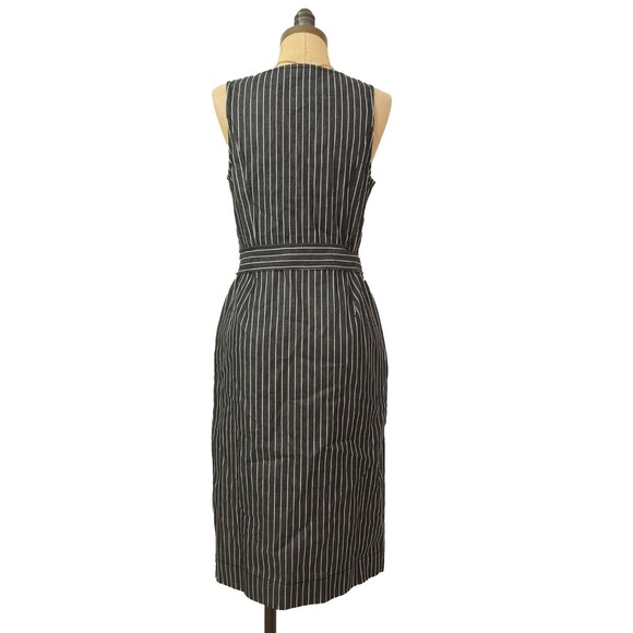 Rachel Roy Shift Dress 4 Belted Button Chambray Striped Gray NWT $139 B52 - Picture 5 of 6